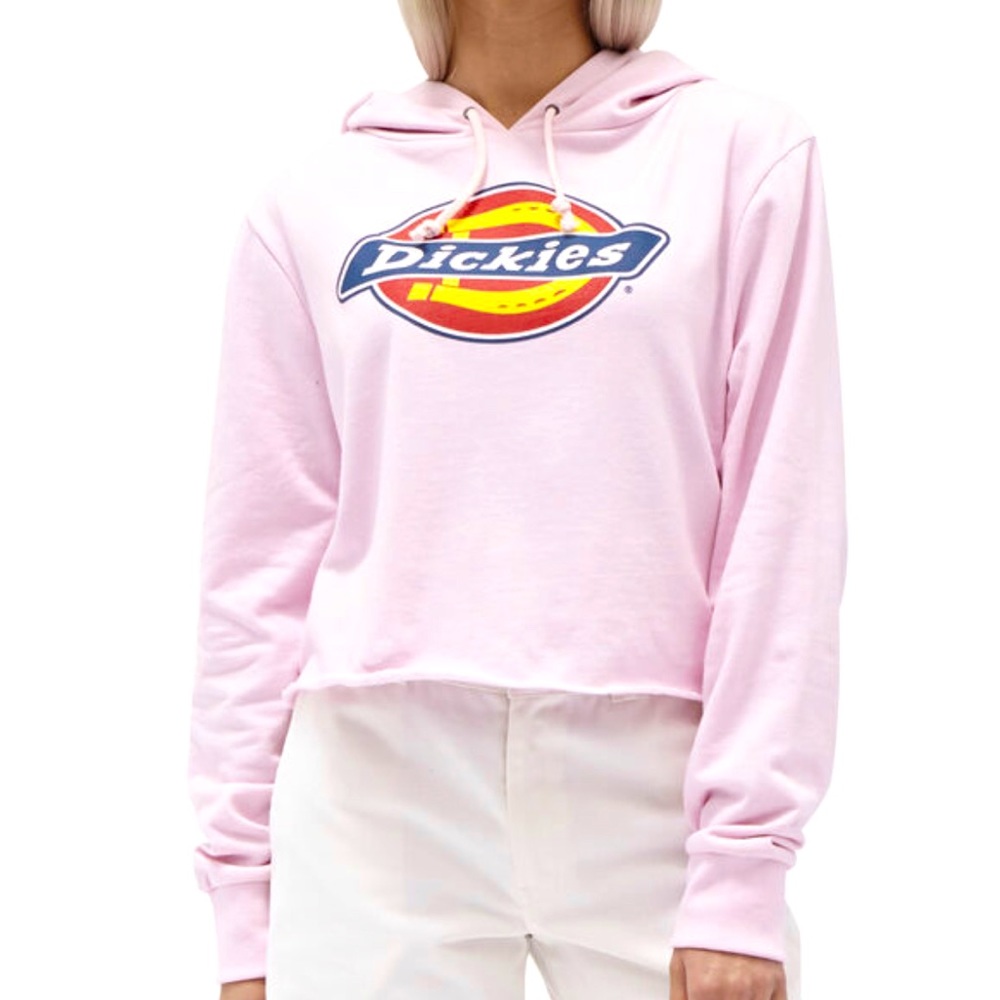 Pink Dickies cropped hoodie